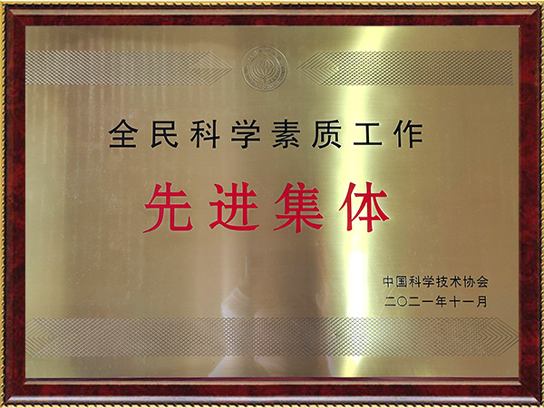 全民科学素质事情先进整体
