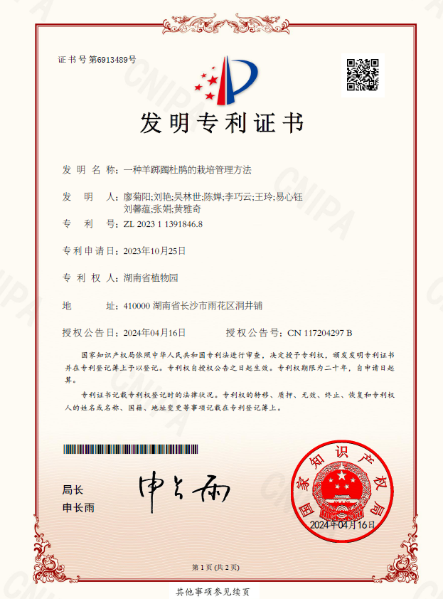 AG旗舰厅1项效果获国家发明专利